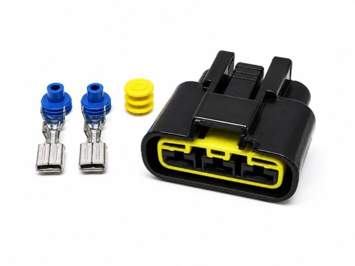 Furukawa QLW-250 Series Sealed Connectors, for Shindengen Mosfet type Rectifiers. Fit Shindengen SH775, FH020, FH012, FH011, FH010, and FH009 Series Rectifier/Regulators